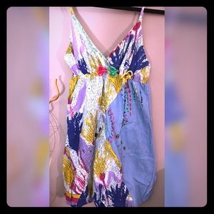 NWOT Denim patchwork summer dress